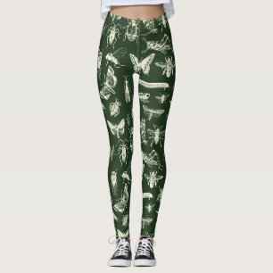 Wissenschaftliche antike Bugs Insekten Creme und G Leggings