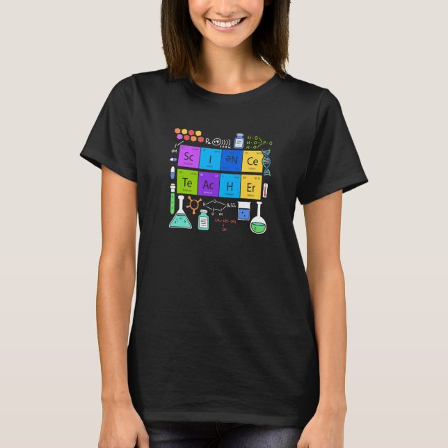 Wissenschaftliche Chemie Fan Elements Lehrer F T-Shirt (Vorderseite)