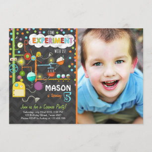 Wissenschaftliche Experimente Einladung zur Geburt