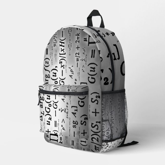 Wissenschaftliche Formeln Bedruckter Rucksack (Rückseitige Ecke Rechts)