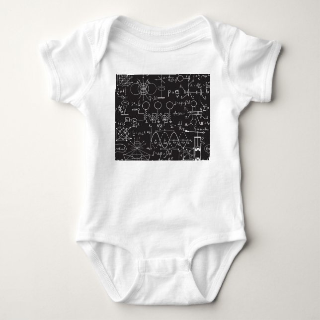 Wissenschaftliche Formeln: Chalkboard-Berechnungsm Baby Strampler (Vorderseite)