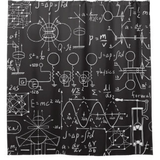 Wissenschaftliche Formeln: Chalkboard-Berechnungsm Duschvorhang
