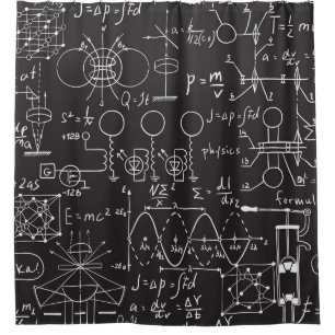 Wissenschaftliche Formeln: Chalkboard-Berechnungsm Duschvorhang
