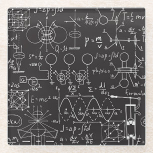 Wissenschaftliche Formeln: Chalkboard-Berechnungsm Glasuntersetzer