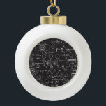 Wissenschaftliche Formeln: Chalkboard-Berechnungsm Keramik Kugel-Ornament<br><div class="desc">Physikalische Formeln, Grafiken und wissenschaftliche Berechnungen auf der Tafel. Vintages, handgezeichnetes Illustrationslabor - nahtlos zusammenführen von Kunst und Wissenschaft in einem Labrador-Bildmuster auf der Tafel. Chalkboard Gleichungen fließen, Wissenschaft in jeder Linie. wissenschaftliche, Labor, Physik, Gleichung, zeichn, Kreide, Mathematik, Symbol, Dekoration, Wissenschaft, Code, Muster, Tafel, Hintergrund, Illustration, Dekoration, Bildung, Grün, Linie,...</div>