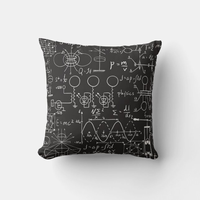 Wissenschaftliche Formeln: Chalkboard-Berechnungsm Kissen (Vorderseite)