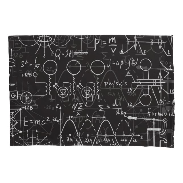 Wissenschaftliche Formeln: Chalkboard-Berechnungsm Kissenbezug (Vorderseite)