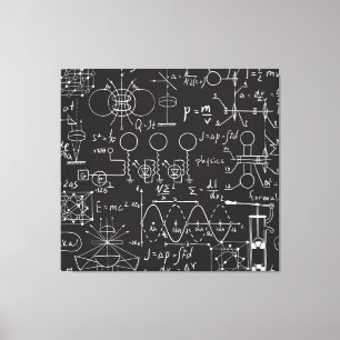 Wissenschaftliche Formeln: Chalkboard-Berechnungsm Leinwanddruck