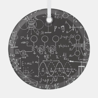 Wissenschaftliche Formeln: Chalkboard-Berechnungsm Ornament Aus Glas