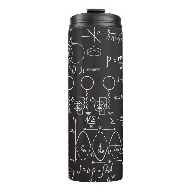 Wissenschaftliche Formeln: Chalkboard-Berechnungsm Thermosbecher (Vorderseite)