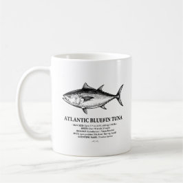Wissenschaftliche Illustration des Roten Thuns Kaffeetasse