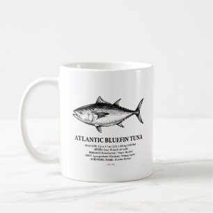 Wissenschaftliche Illustration des Roten Thuns Kaffeetasse
