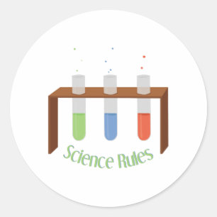 Wissenschaftliche Regeln Runder Aufkleber
