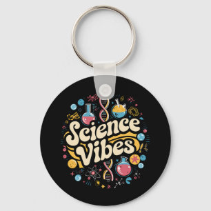 Wissenschaftliche Vibes Groovy Erster Schultag nac Schlüsselanhänger
