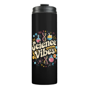 Wissenschaftliche Vibes Groovy Erster Schultag nac Thermosbecher