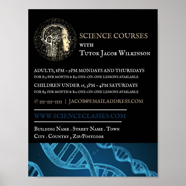 Wissenschaftliches Design, wissenschaftliche Kursw Poster (Vorne)