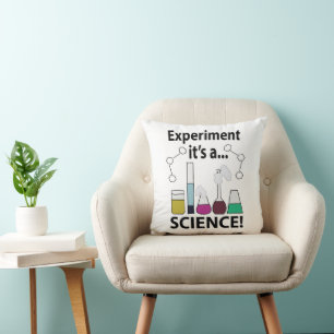 Wissenschaftliches Experiment Es ist eine Wissensc Kissen
