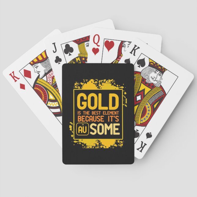Wissenschaftliches Geschenk | Gold ist das beste E Spielkarten (Rückseite)