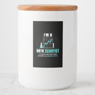 Wissenschaftliches Geschenk   Ich bin Datenwissens Lebensmitteletikett