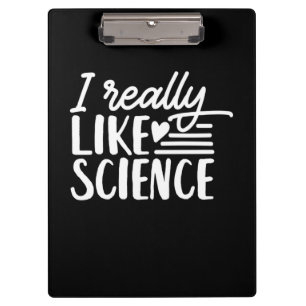 Wissenschaftliches Geschenk   Ich mag Wissenschaft Klemmbrett