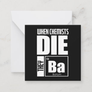 Wissenschaftliches Geschenk Schöne Chemie Mitteilungskarte