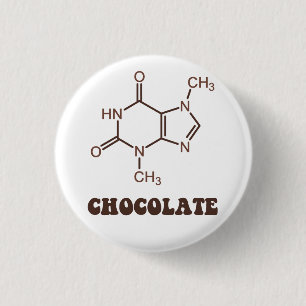 Wissenschaftliches Schokoladenelement Theobrominmo Button