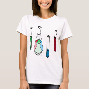 Wissenschafts-Becher-Reagenzglas-Lösungen STAMM T-Shirt