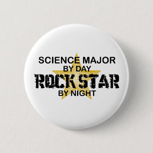 Wissenschafts-bedeutender Rockstar bis zum Nacht Button
