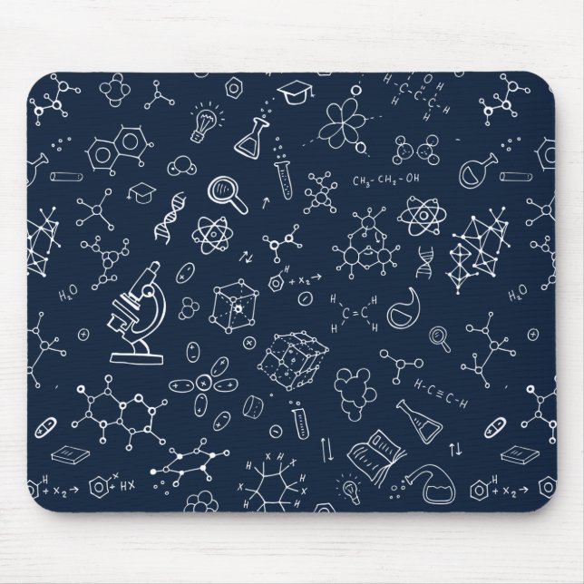 Wissenschafts-/Chemie-Gekritzel-Muster Mousepad (Vorne)