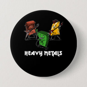 Wissenschafts-Chemie-Schwermetall-NerdGeek Button