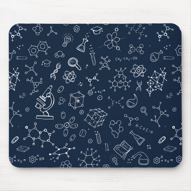 Wissenschafts- / Chemiemuster Mousepad (Vorne)