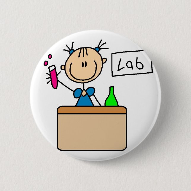 Wissenschafts-Labrador-Knopf Button (Vorderseite)