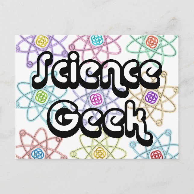Wissenschafts-Nerd Postkarte (Vorderseite)