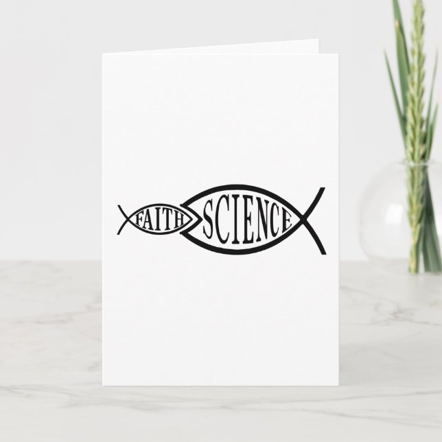 Wissenschafts-Trumpf-Glauben-Fische Karte (Vorderseite)
