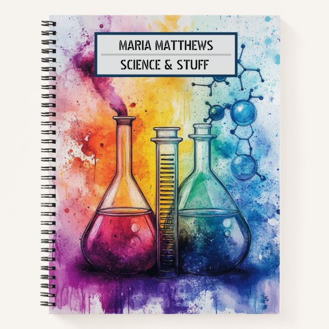 Wissenschafts- und Chemiebericht Notizbuch (Vorderseite)