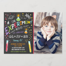 Wissenschaftsexperiment Geburtstagseinladung Boy
