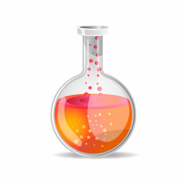 Wissenschaftsflasche Freistehende Fotoskulptur (Vorne)