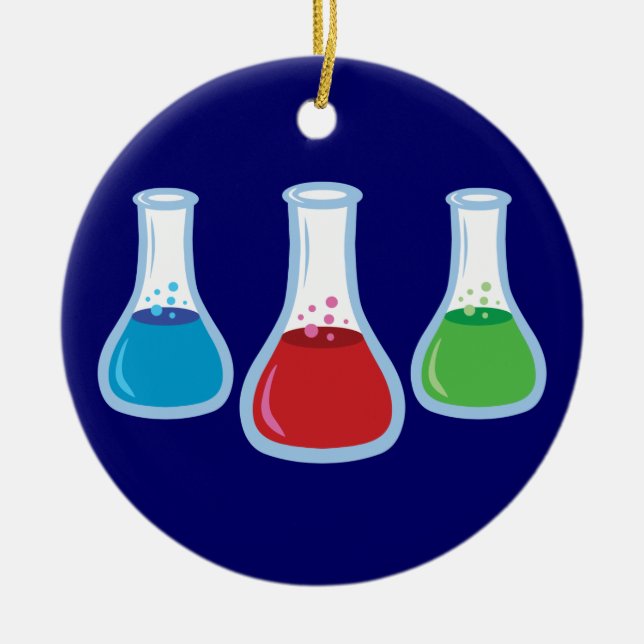Wissenschaftsflaschen Keramikornament (Vorne)