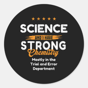 Wissenschaftsfreund mit emotionaler Chemie ~ Lusti Runder Aufkleber