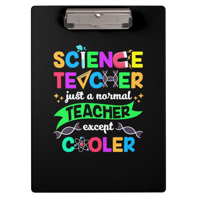 Wissenschaftslehrer Cool Klemmbrett (Vorderseite)