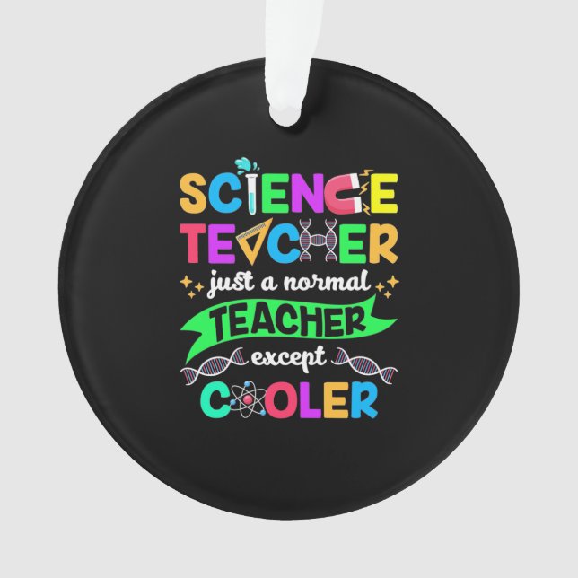 Wissenschaftslehrer Cool Ornament (Vorderseite)