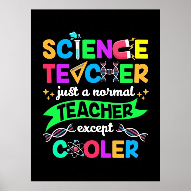 Wissenschaftslehrer Cool Poster (Vorne)