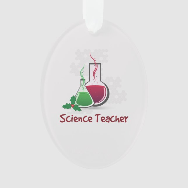 Wissenschaftslehrer, Experimente frohe Weihnachten Ornament (Vorderseite)