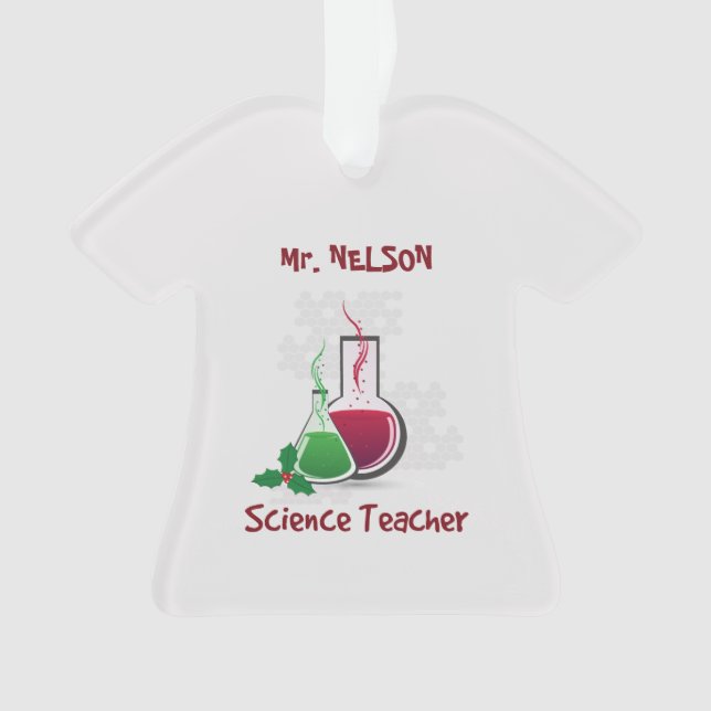 Wissenschaftslehrer, Experimente frohe Weihnachten Ornament (Vorderseite)