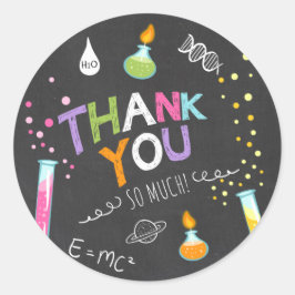 Wissenschaftsticker Danke Geburtstag Gefallen Tag  Runder Aufkleber