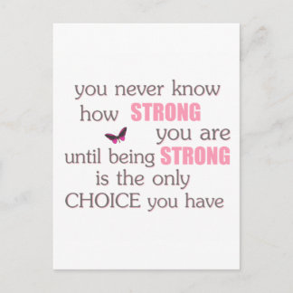 Wisst nie, wie stark ihr seid postkarte