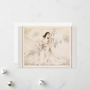 Wisteria, 1940 von Louis Icart Feiertagskarte