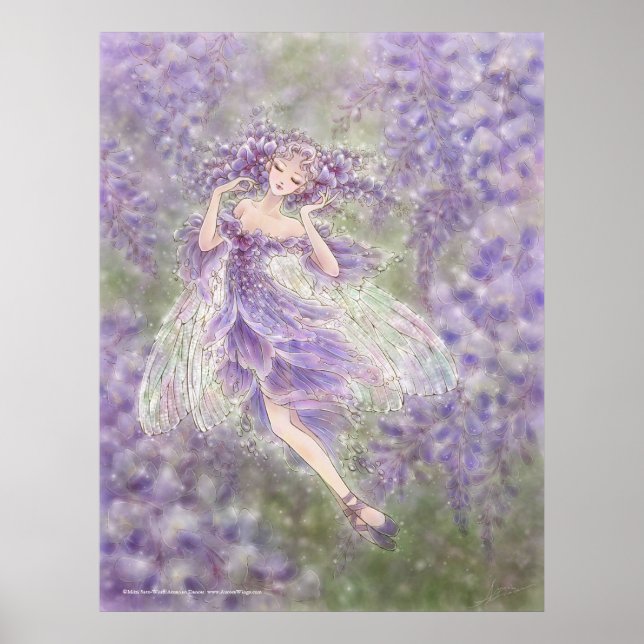 Wisteria Art Print Poster (Vorne)