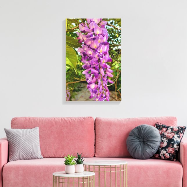 Wisteria Bloom Leinwanddruck (Insitu (Wohnzimmer))