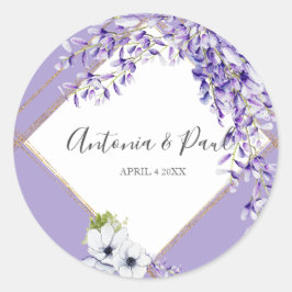 Wisteria Blooms Runder Aufkleber